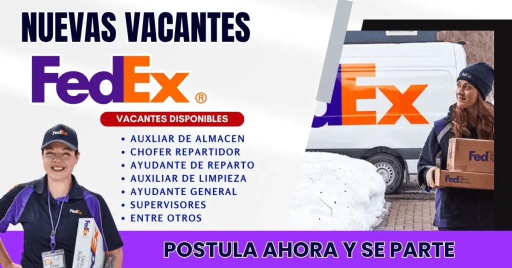 🚚 ¡ÚNETE A FEDEX Y FORMA PARTE! 🌍📦